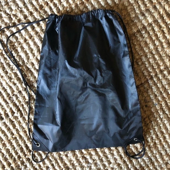 Brand new black drawstring backpack bag nylon - Picture 6 of 7